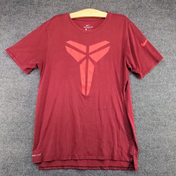 Nike Dri Fit Men's T Shirt Red Size L PolyCotton Triangle Logo - Picture 5 of 14